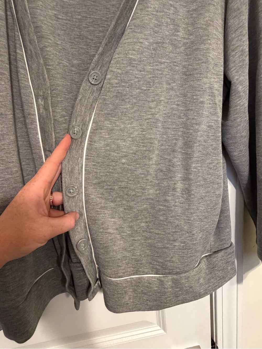 Grey Open Front Cardigan - Picture 4 of 5